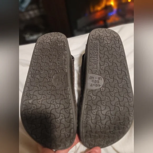 Birkenstock Tatami Brown Leather Slip On Sandals Size 7 Mens Removable Insole - Picture 7 of 11